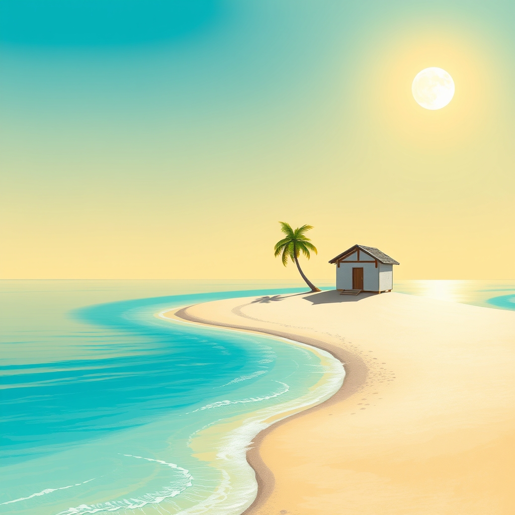 Eine Landschaft mit Bergen und einem See