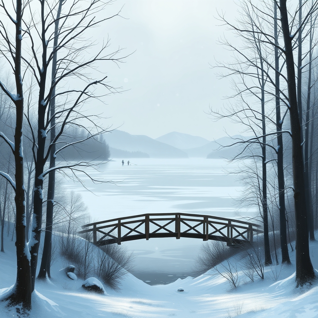 Eine deutsche Landschaft mit Bergen und einem See