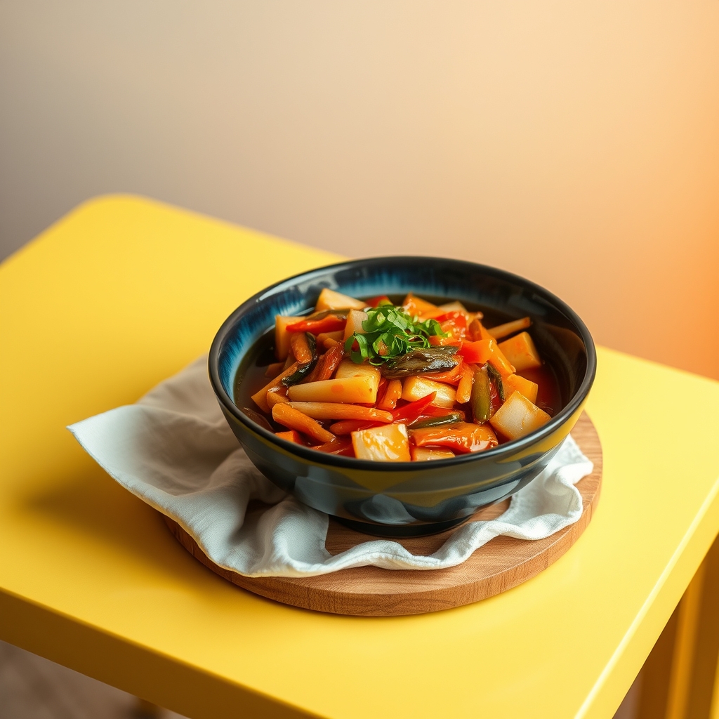 media-1-130 Koreanisches Kimchi-Bowl mit fermentiertem Reis und Sesam-Kokos-Kraut