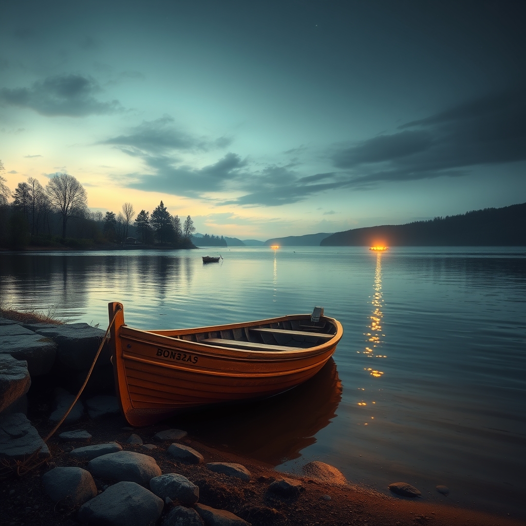 Eine deutsche Landschaft mit Bergen und einem See