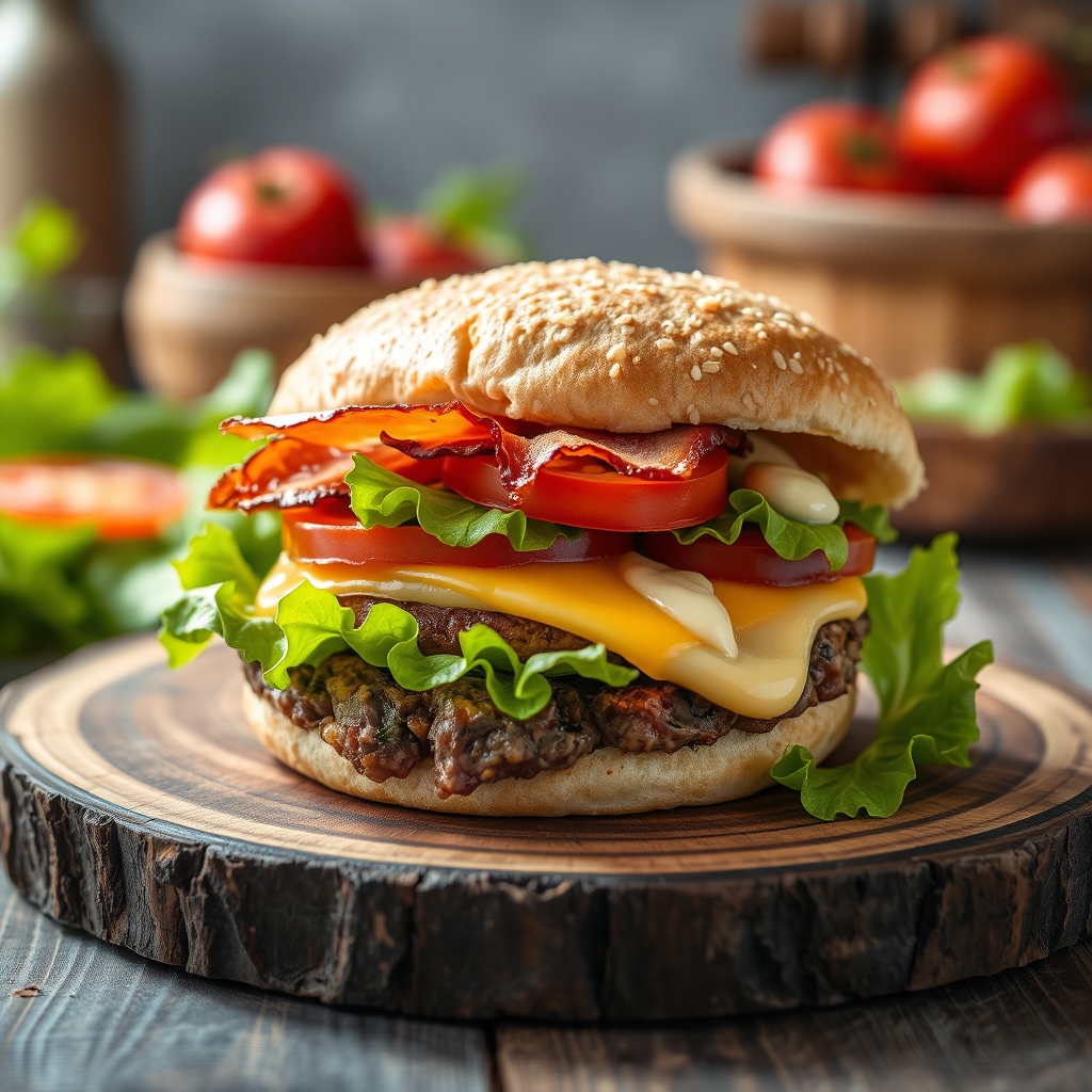 media-1-20 Keto Gourmet Fitness Burger mit Trüffel Mayonnaise
