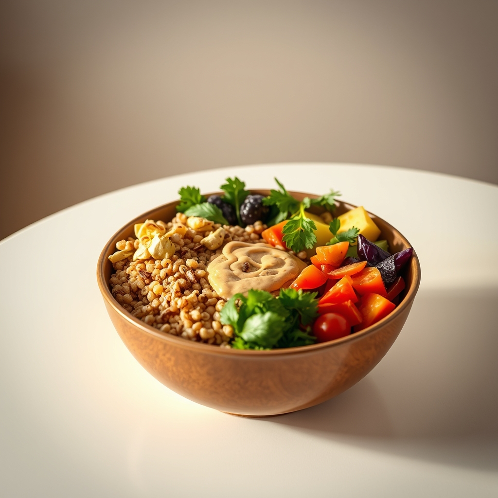 media-1-206 Japanische Buddha Bowls mit Koriander-Tahin-Dressing