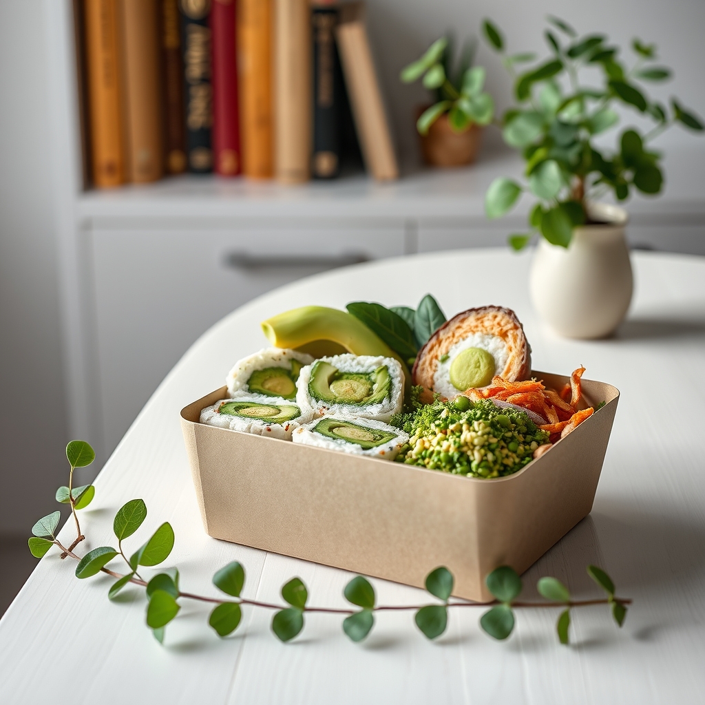 media-1-254 Japanisches Superfood Bento Vegane Onigiri mit Matcha Avocado Füllung und Sesam Edamame Salat