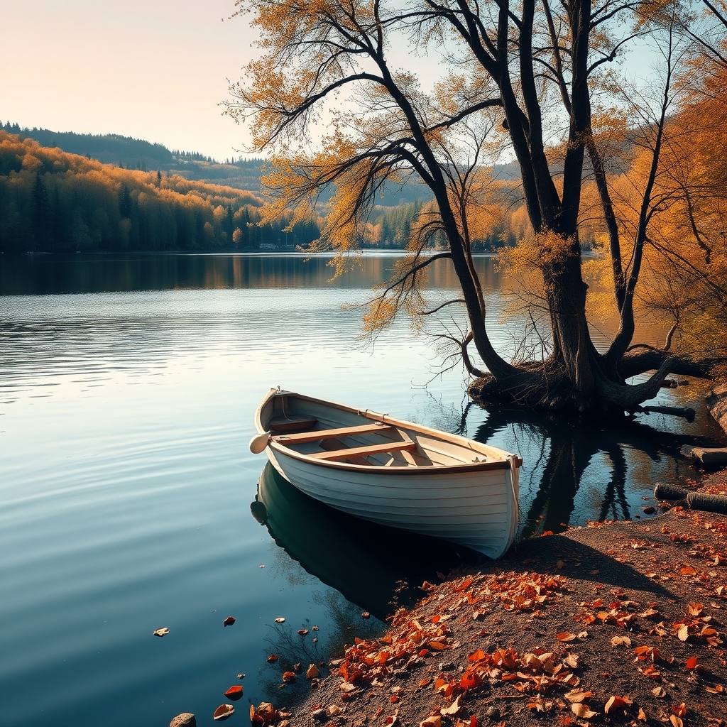 Eine deutsche Landschaft mit Bergen und einem See