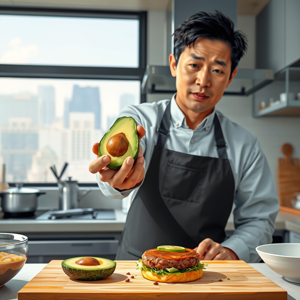 media-1-556 Japan Gefüllte Reis-Burger Onigiri mit Avocado und fermentiertem Miso-Kohlsalat