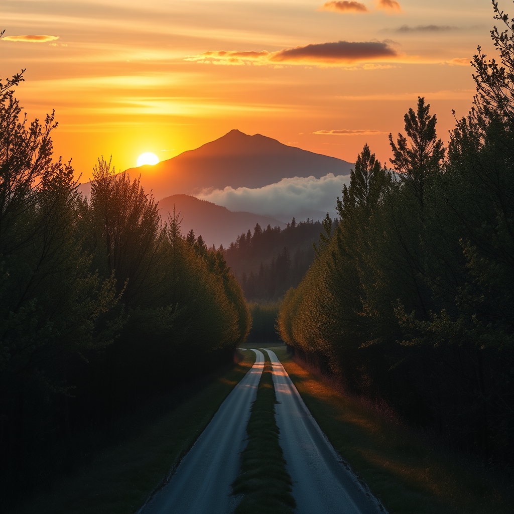 Eine deutsche Landschaft mit Bergen und einem See