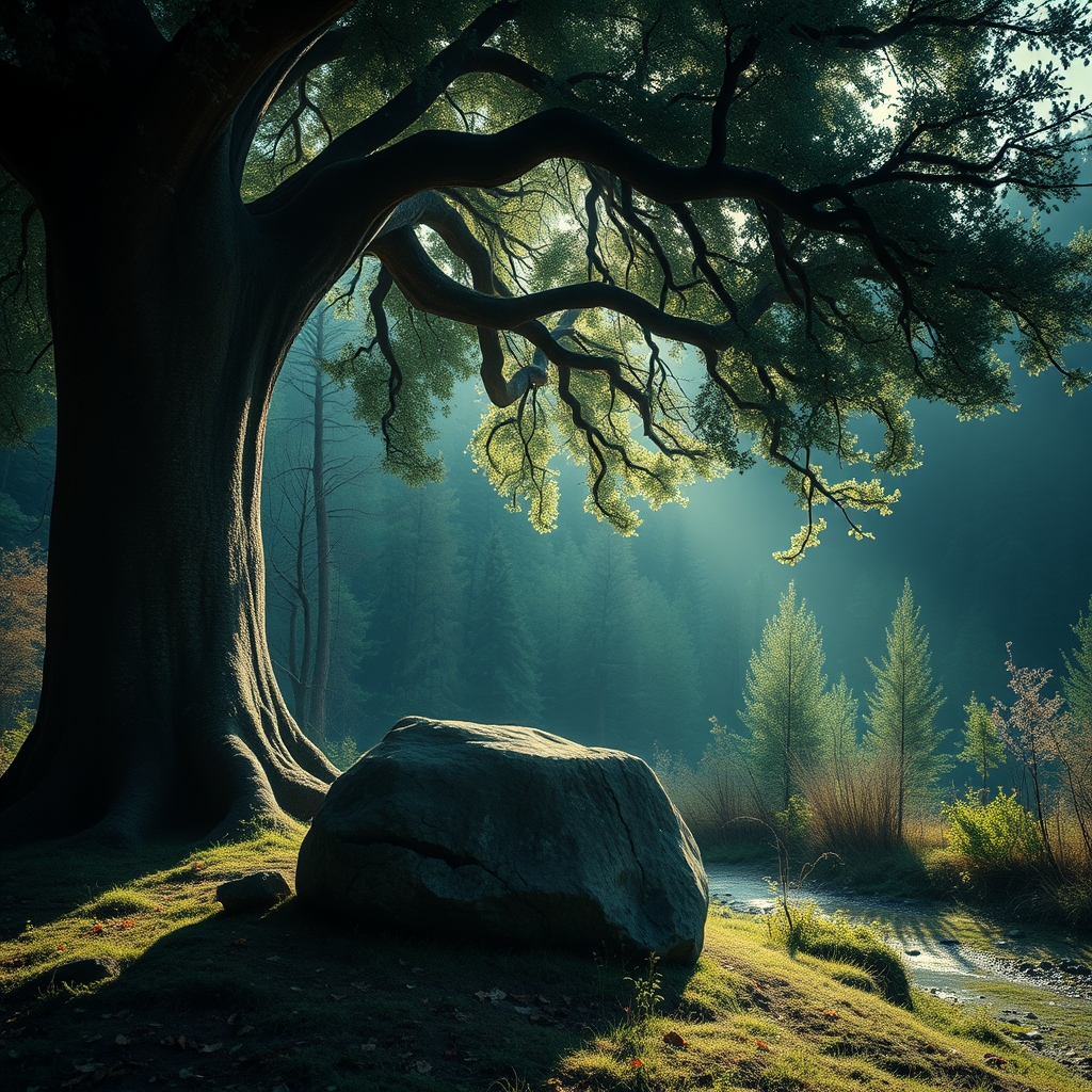 Eine Landschaft mit Bergen und einem See