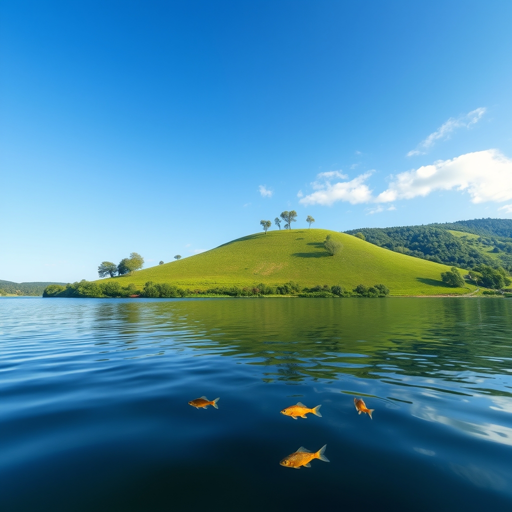 Ein Bild von einer grünen Wiese mit Bergen im Hintergrund