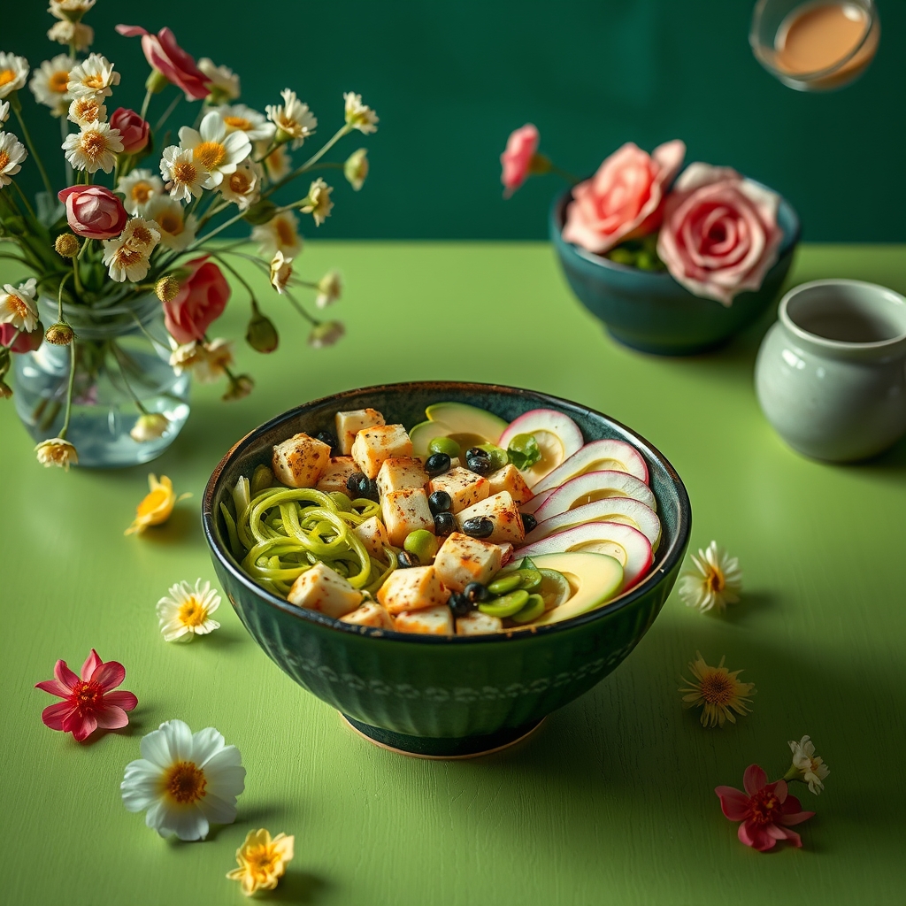 media-1-1002 Japanische Superfood-Bowl mit Miso-glasiertem Tofu und Wakame