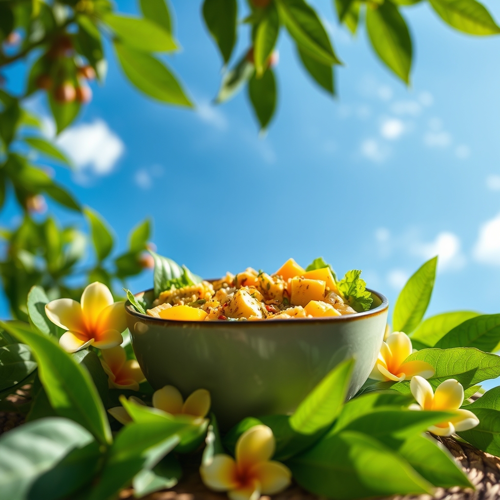 media-1-1008 Bali Bowl mit fermentiertem Tempeh Mango Kecap Manis Kokos Dressing