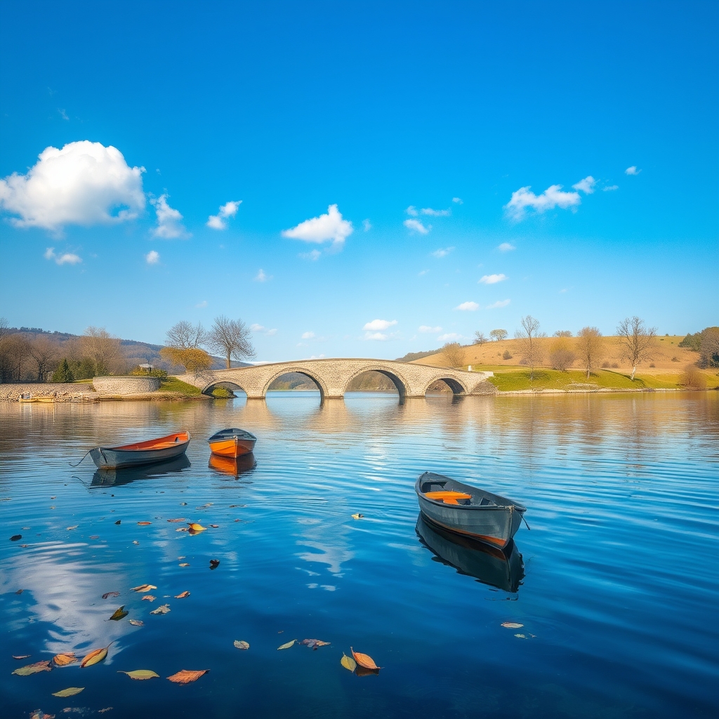 Eine deutsche Landschaft mit Bergen und einem See