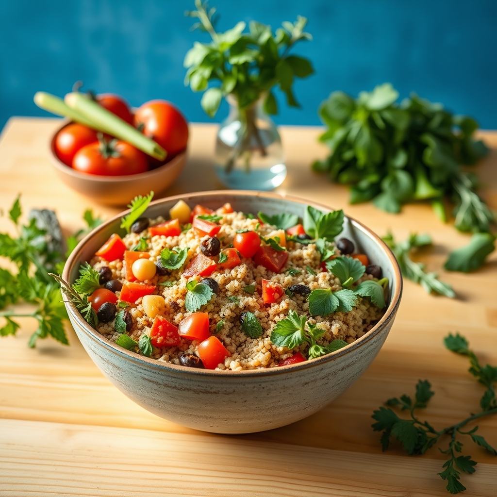 media-1-1191 Die mediterrane Power-Bowl: Griechisches Quinoa-Tabouleh mit Räucherlachs und Zitronen-Tahini-Dressing