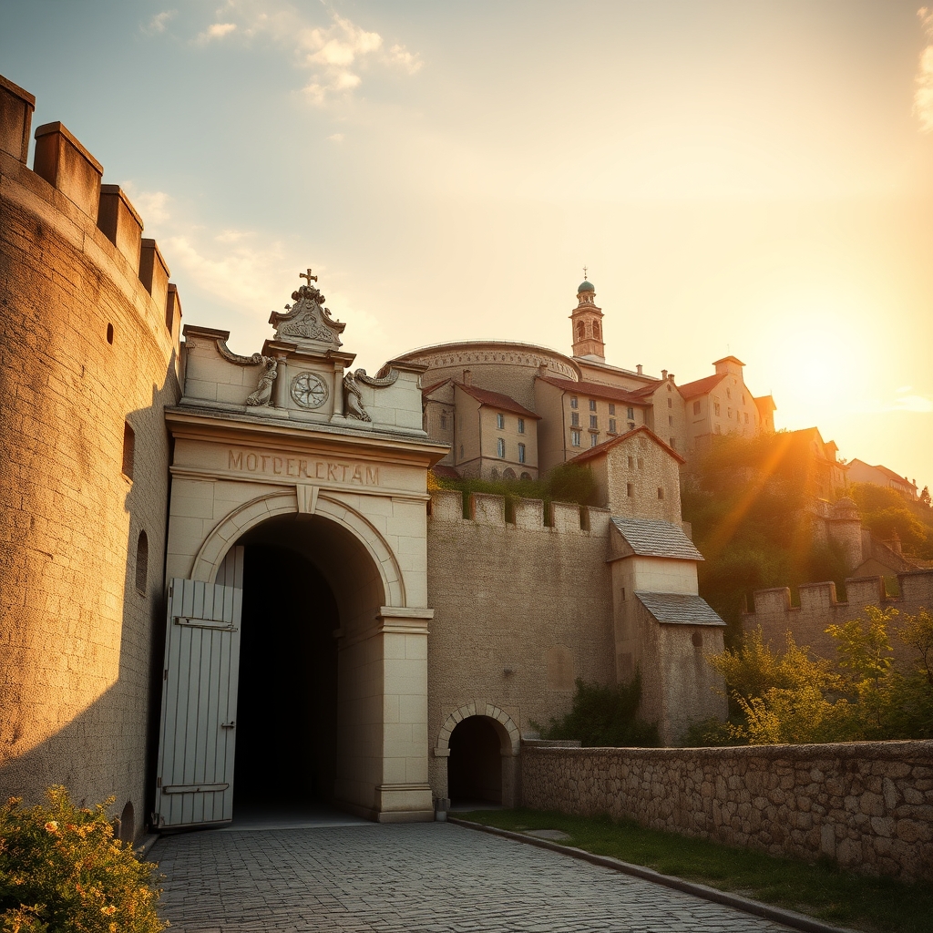 Ein sonniger Tag mit blauem Himmel und weißen Wolken