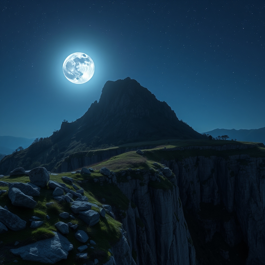 Eine deutsche Landschaft mit Bergen und einem See