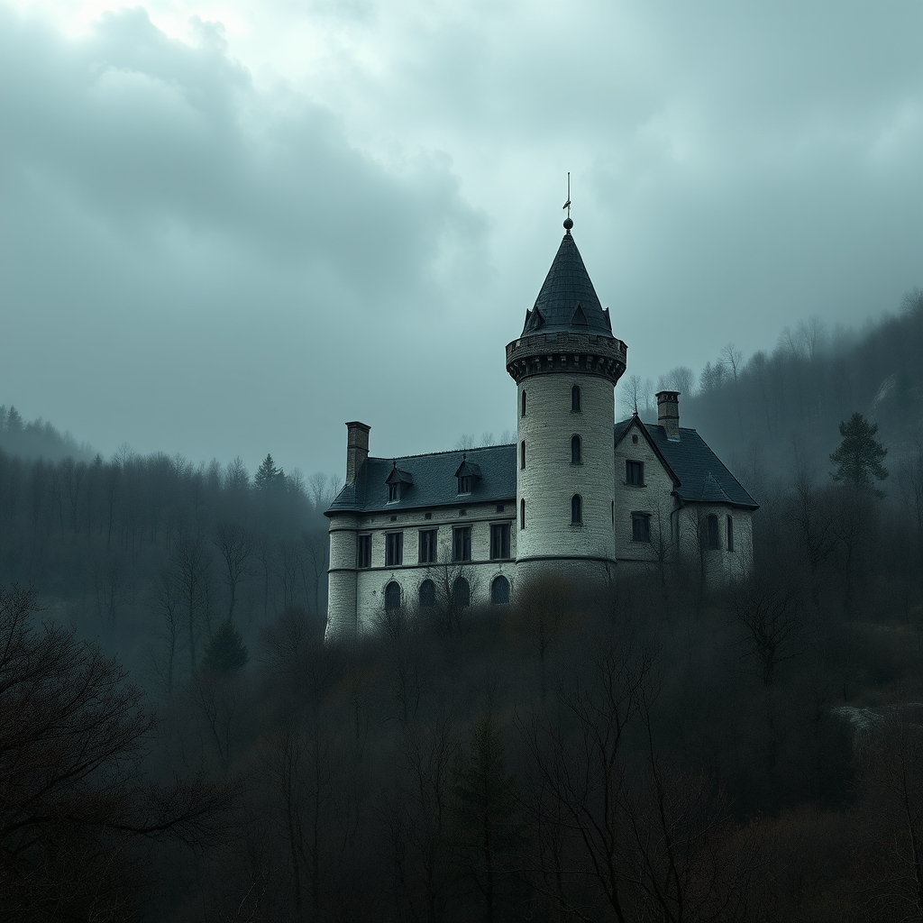 Eine deutsche Landschaft mit Bergen und einem See