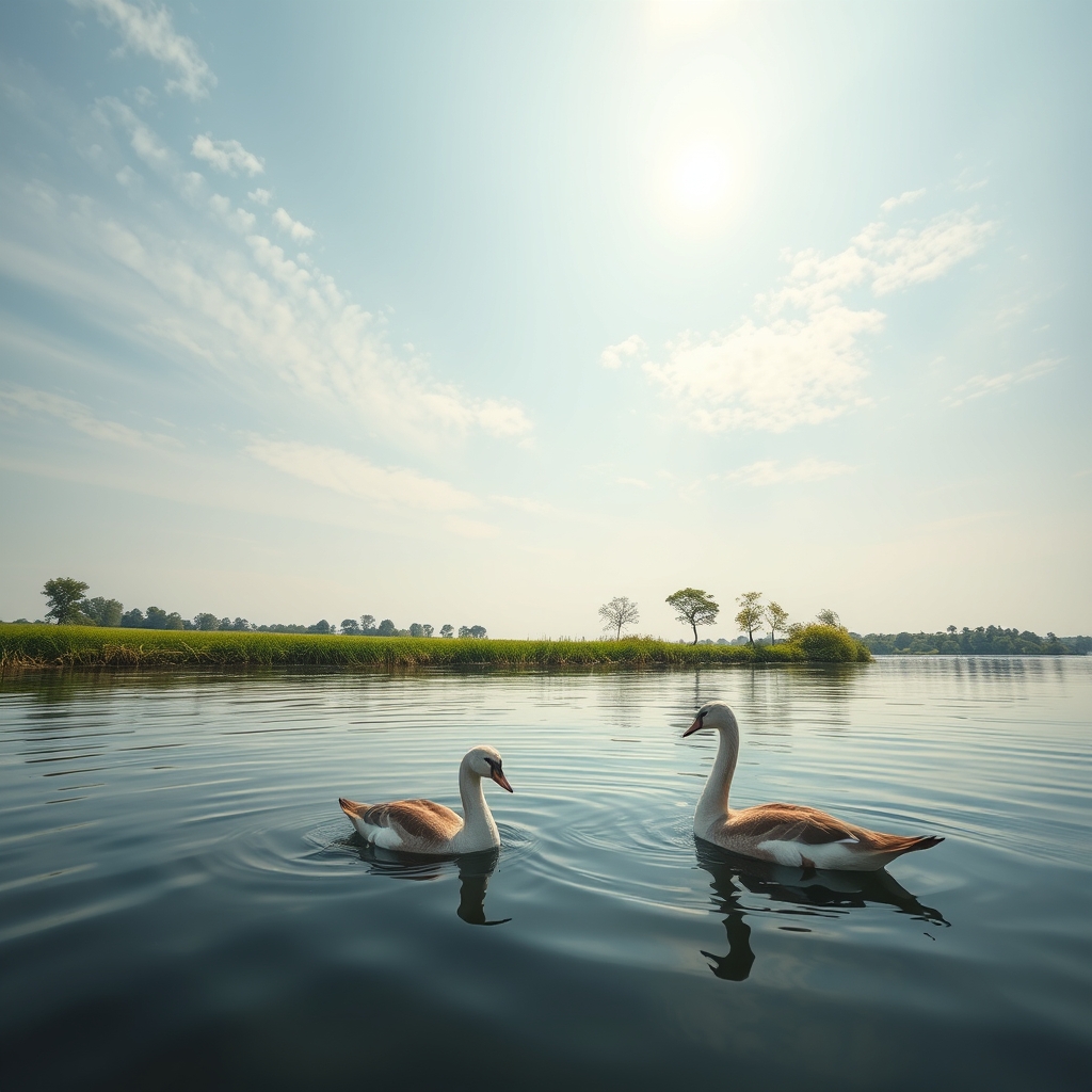 Eine deutsche Landschaft mit Bergen und einem See