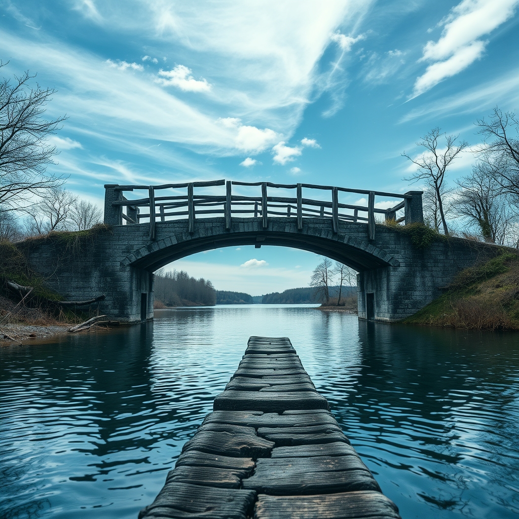 Ein Bild von einer grünen Wiese mit einem blauen Himmel
