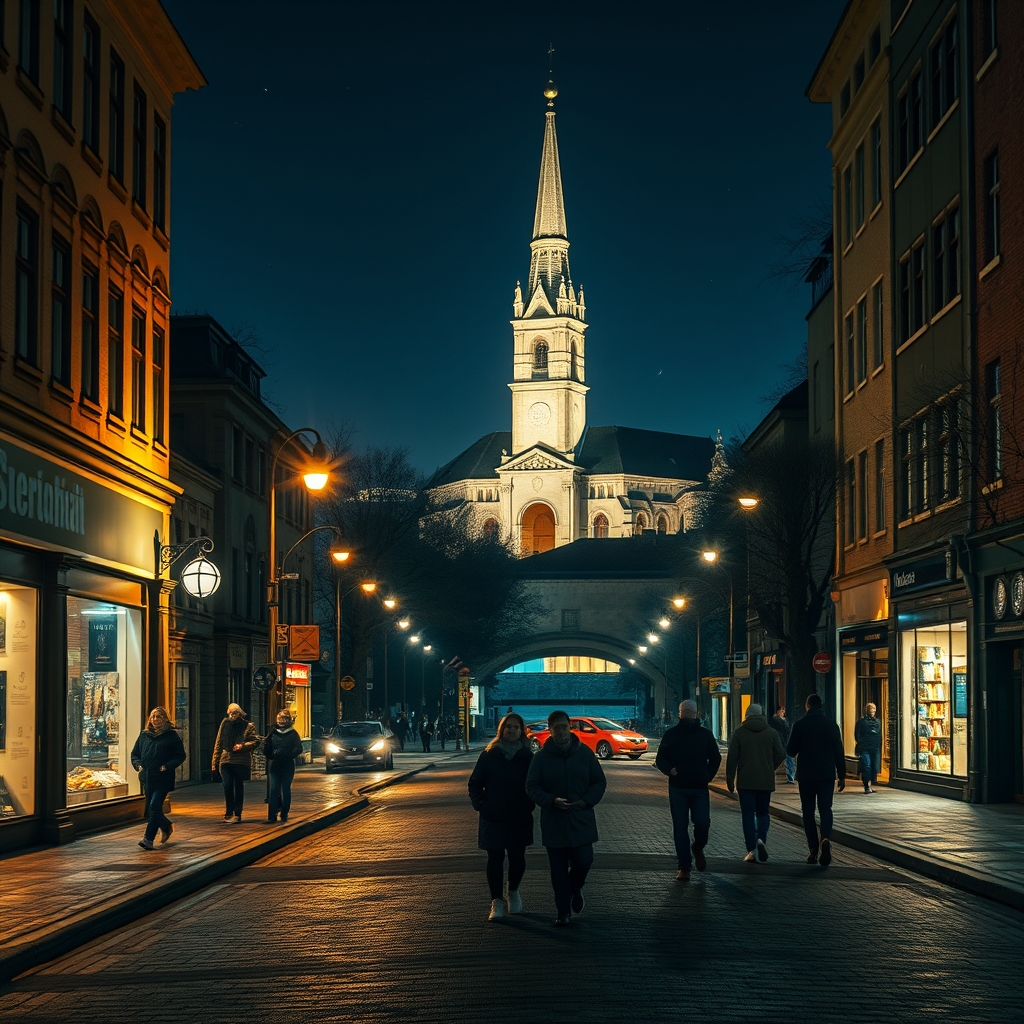 Eine deutsche Landschaft mit Bergen und einem See