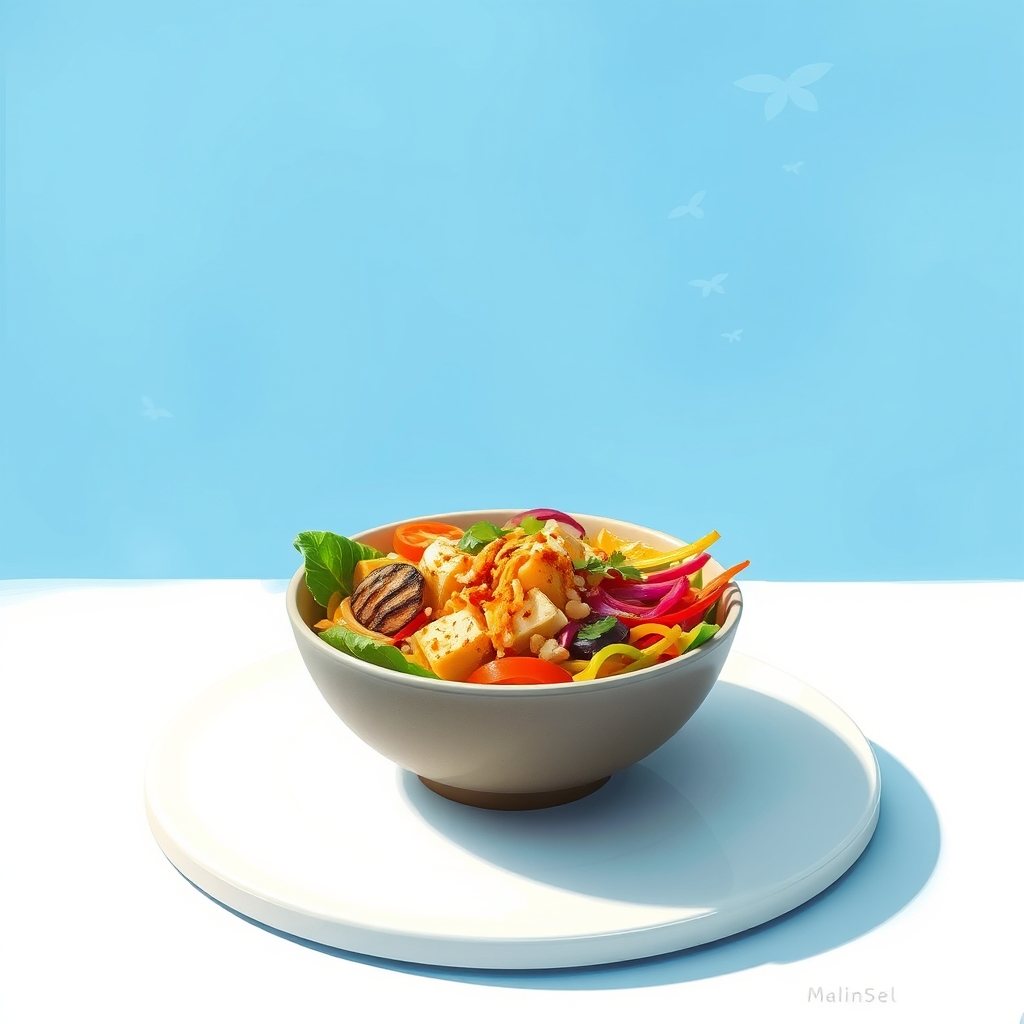 media-1-1842 Bali Bowl mit fermentiertem Tempeh und Turmeric-Mango-Slaw