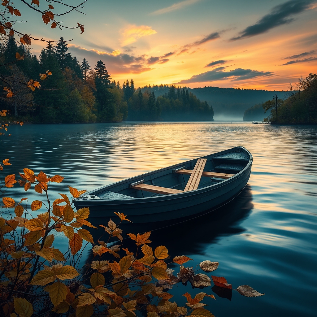Eine deutsche Landschaft mit Bergen und einem See