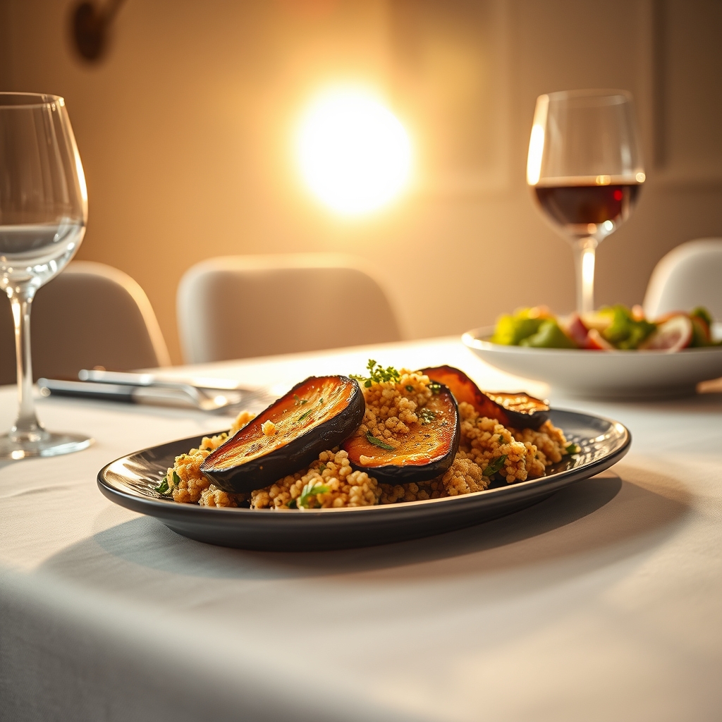 media-1-2059 Japanischer Miso-glasierte Auberginen mit Yuzu-Quinoa