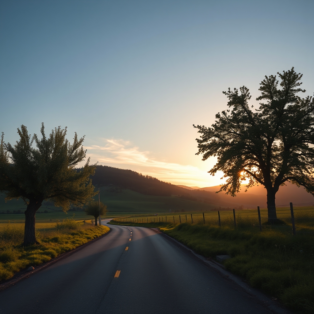 Eine deutsche Landschaft mit Bergen und einem See