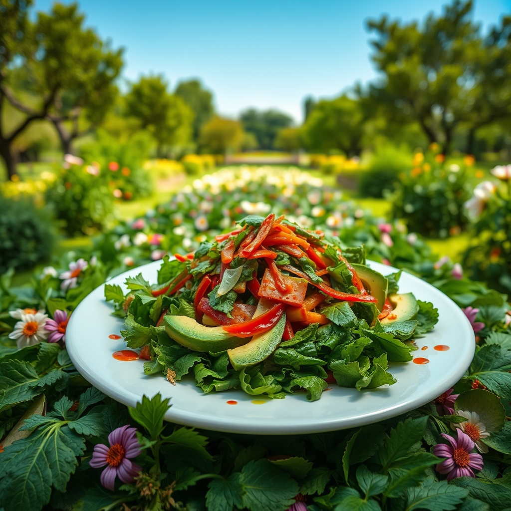 media-1-2323 Koreanisches Kimchi Salat mit fermentiertem Kohl und Avocado
