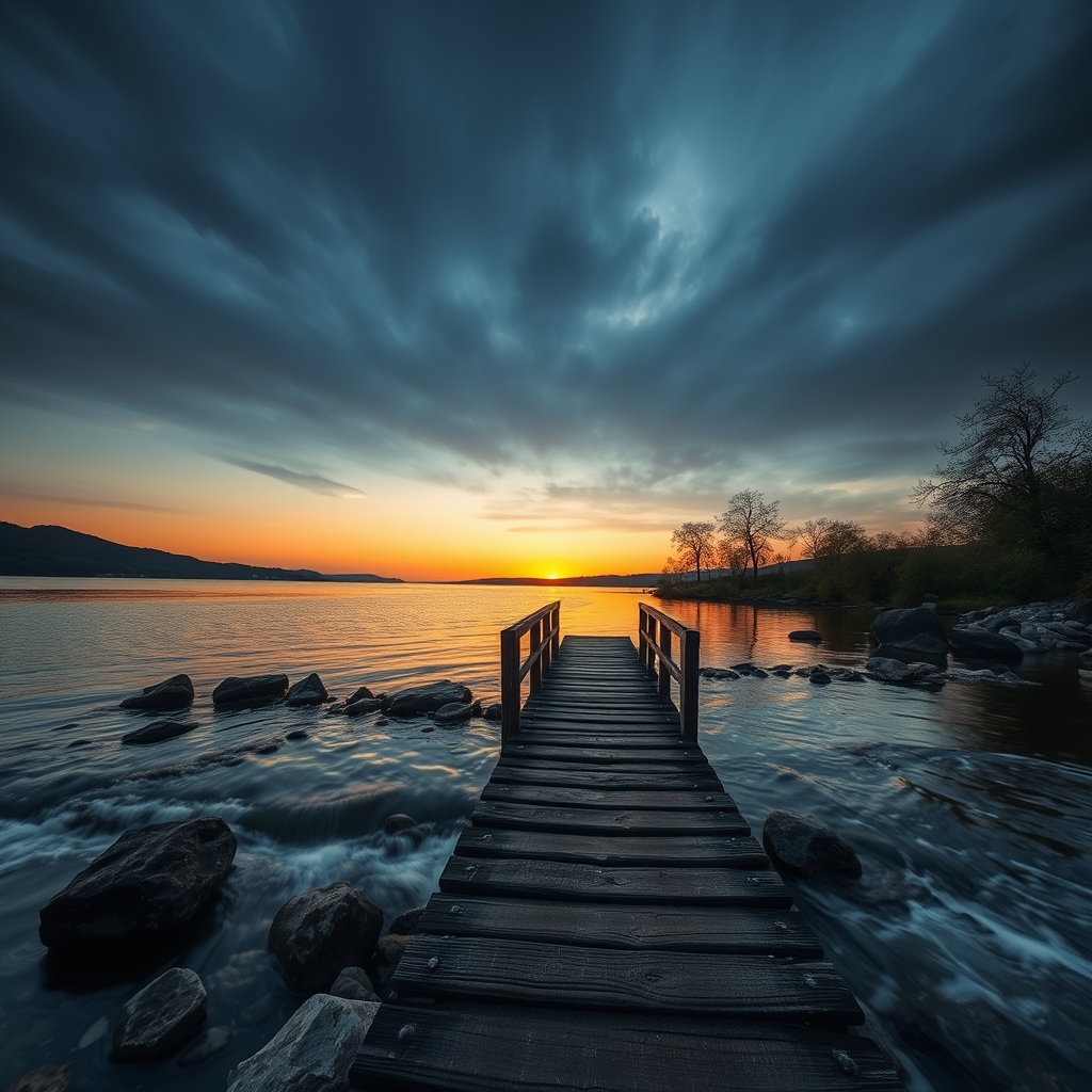 Eine deutsche Landschaft mit Bergen und einem See