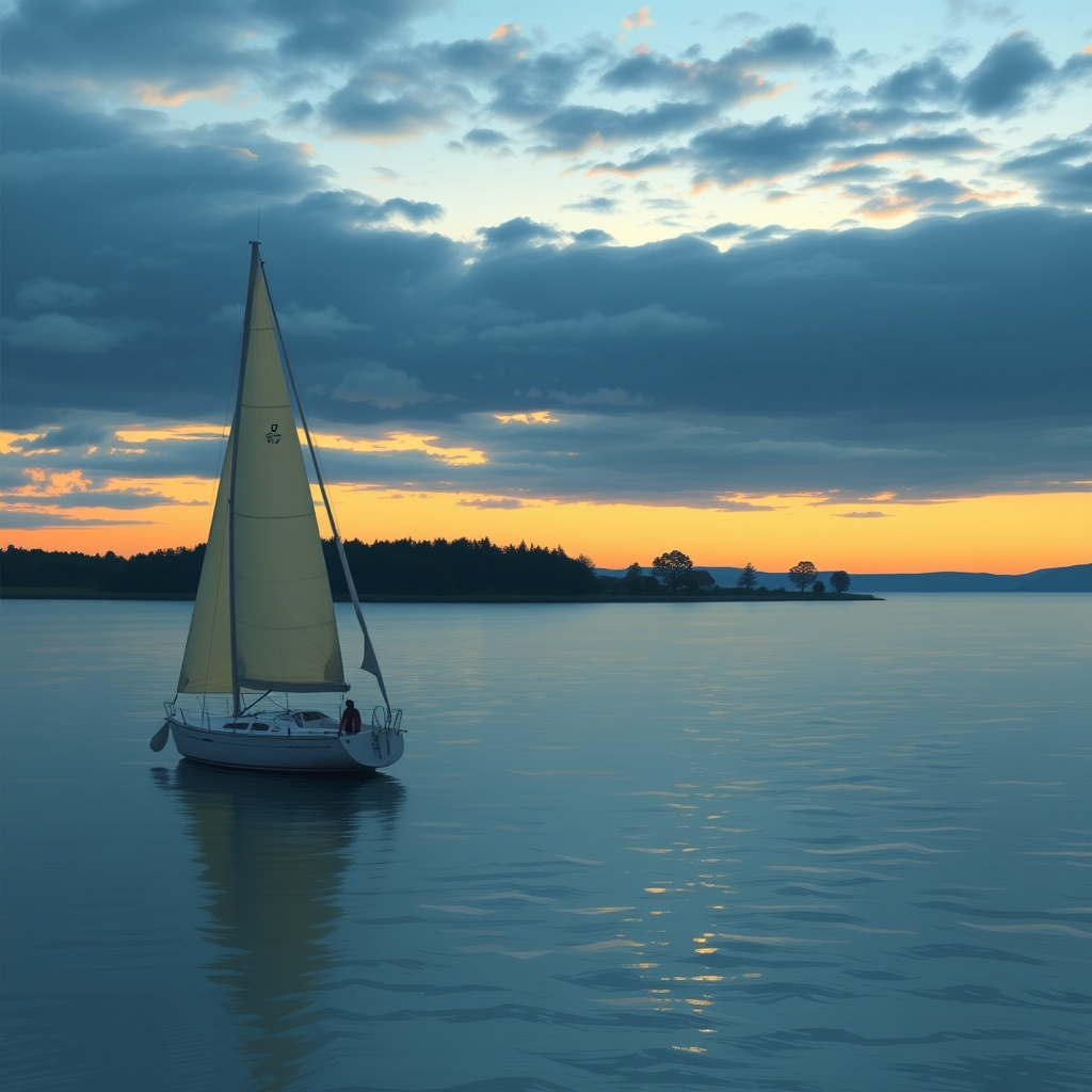 Eine deutsche Landschaft mit Bergen und einem See