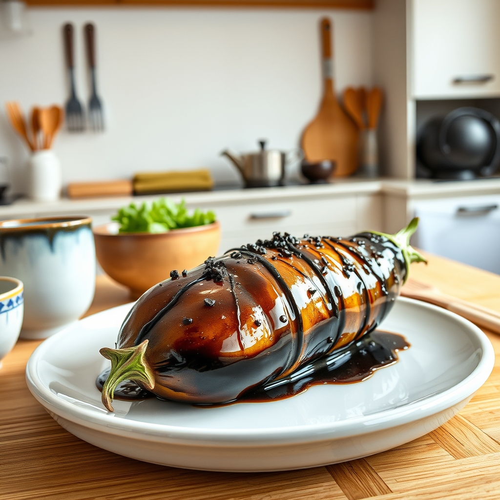 media-1-559 Japanische Miso-Glasierte Aubergine mit Schwarzem Sesam
