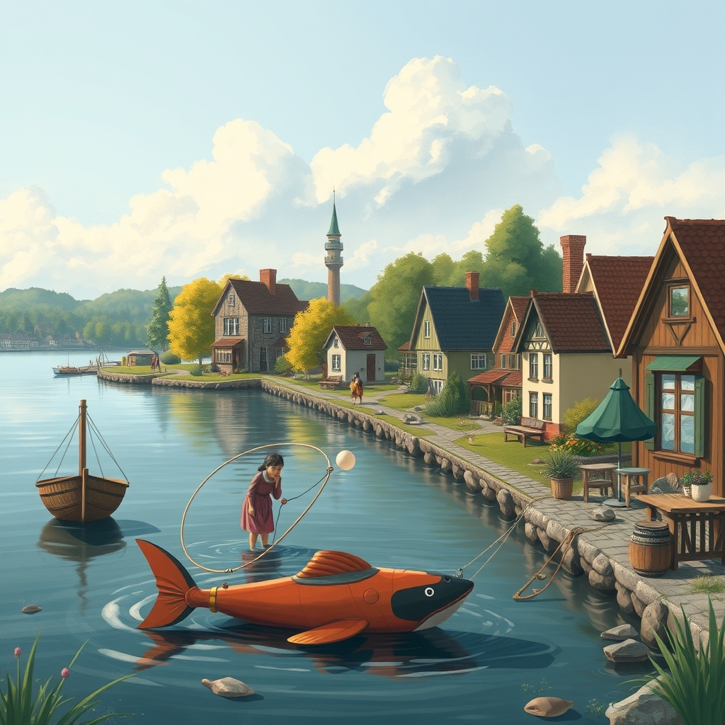 Ein Bild von einer grünen Wiese mit einem blauen Himmel