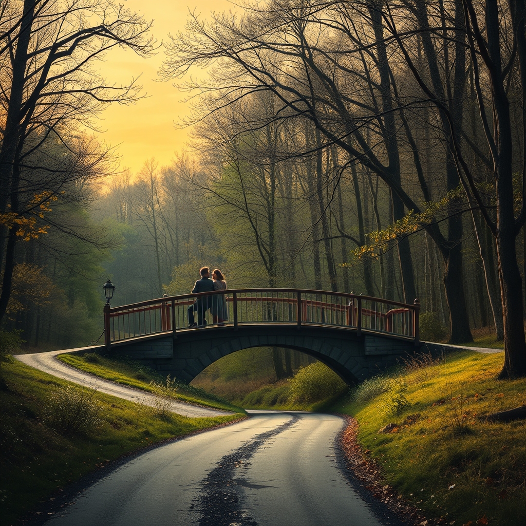 Eine deutsche Landschaft mit Bergen und einem See