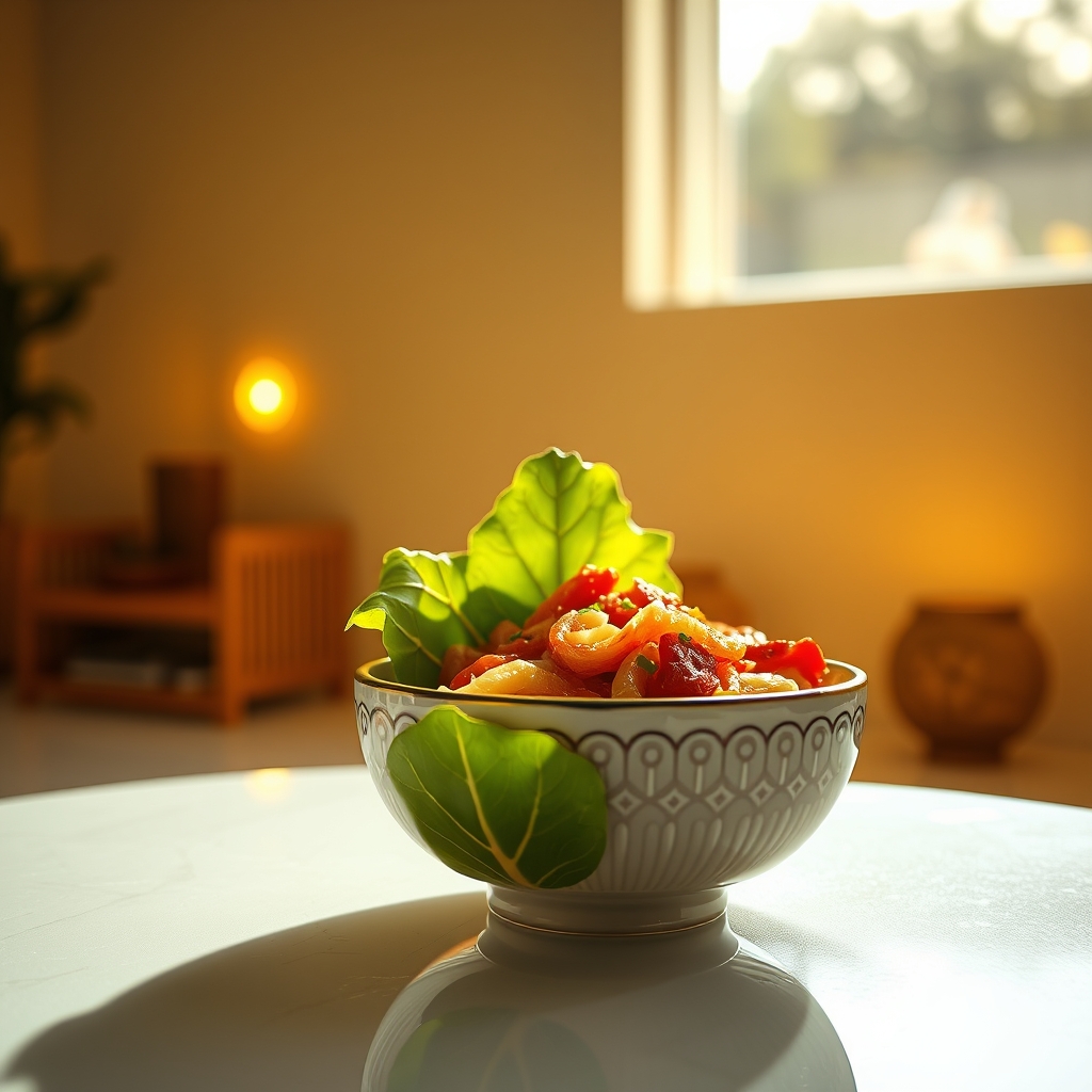media-1-833 Buddha Bowl mit koreanischem Kimchi und fermentiertem Blumenkohl
