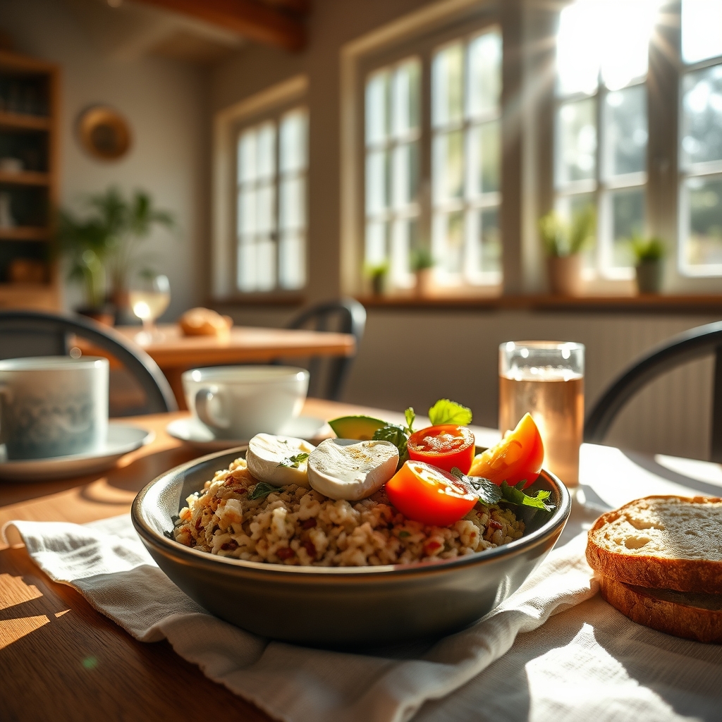 media-1-836 Mediterrane Superfood-Bowl mit gebratenem Halloumi und Granatapfel-Feta-Mint-Salsa